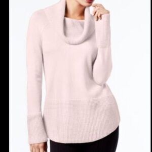 Calvin Klein Textured Knit Cowl Neck Pullover Sweater Size Large